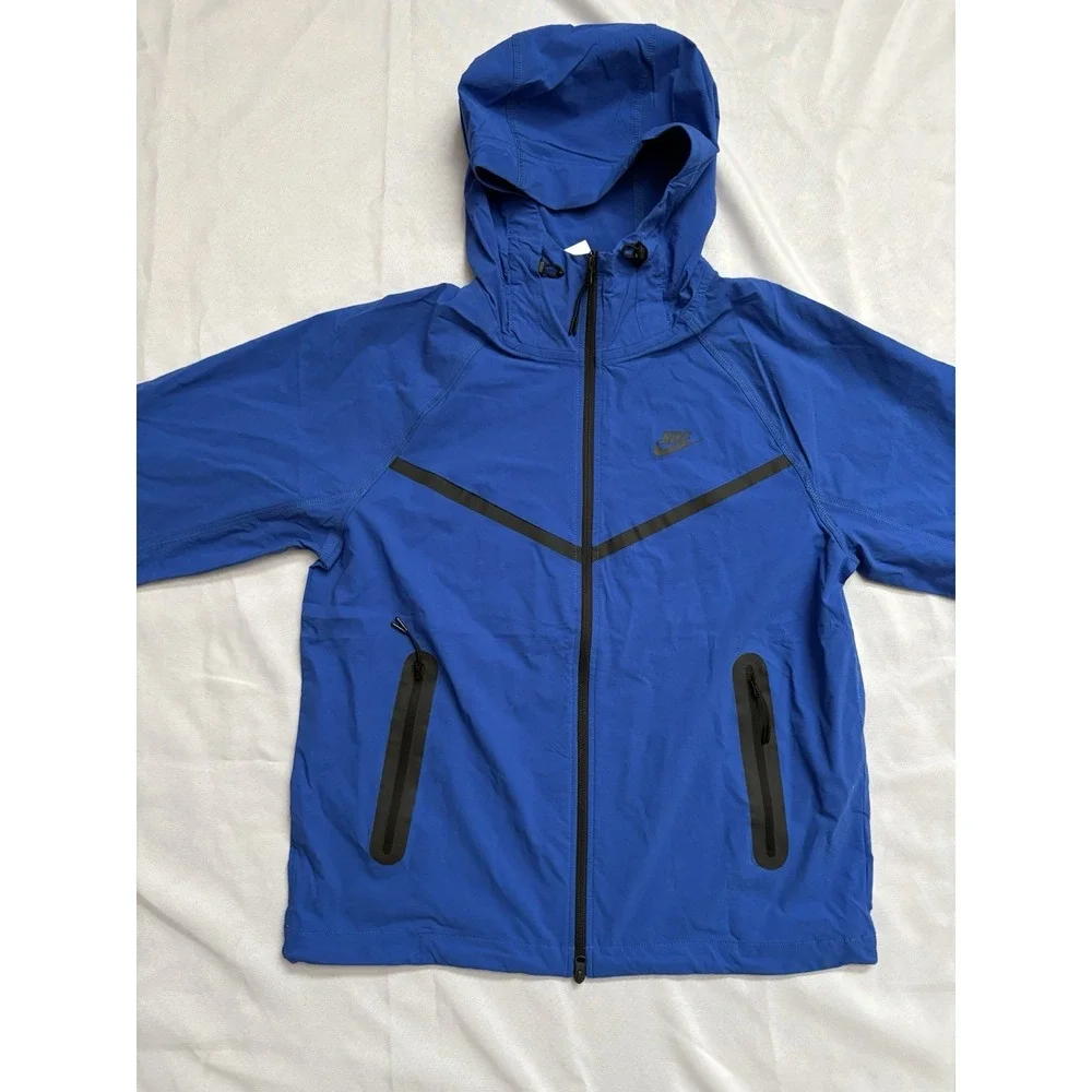NEW Nike Tech Fleece Woven Track Jacket Royal Blue Men's Size Small HM7151-480